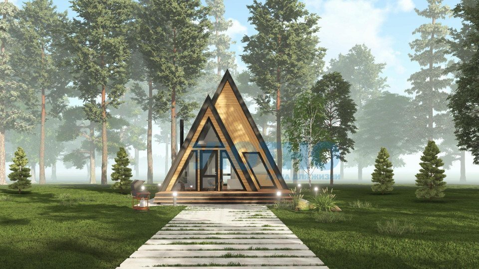 Проект дома Брусинка A-Frame 49