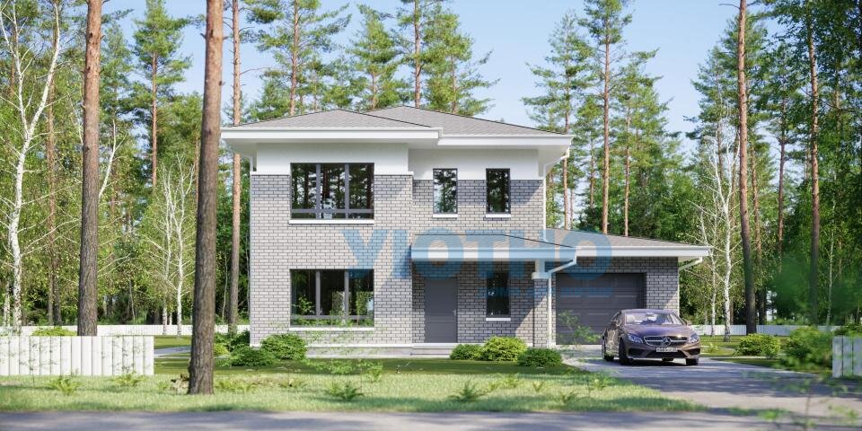 Проект дома Москвичка 171 м2 (фасад силикатный кирпич)