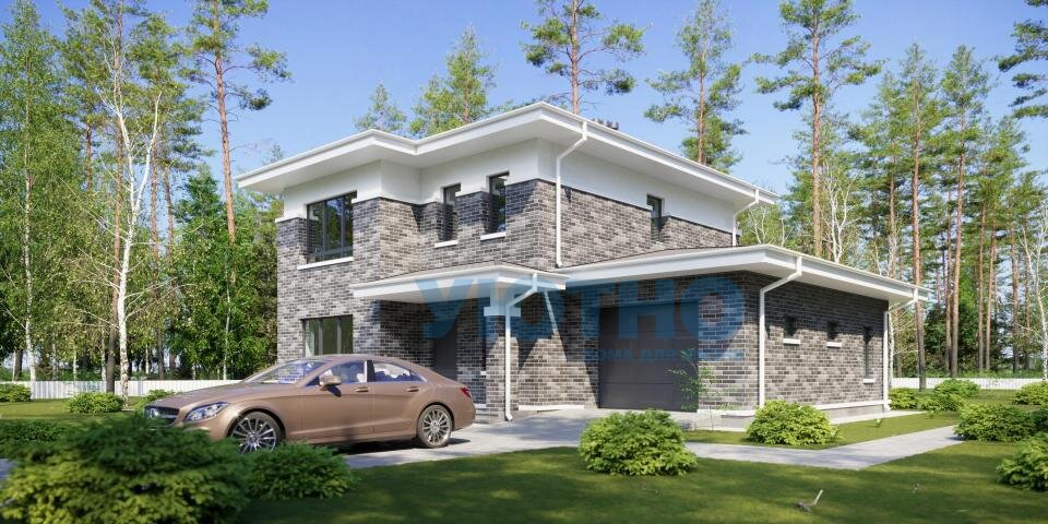 Проект дома Москвичка 171 м2 (фасад Рёке)